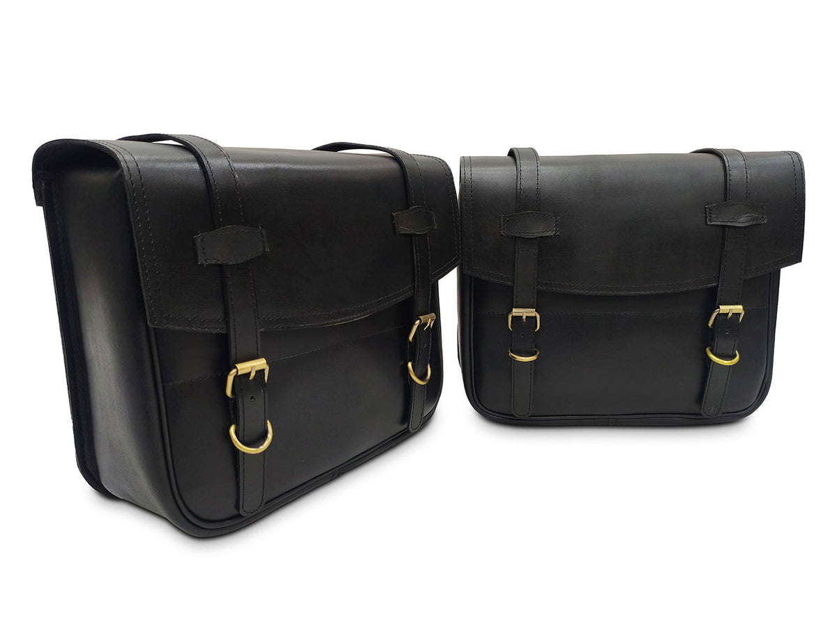 For Royal Enfield Classic Reborn 350 Genuine Leather Pannier Bags And Mounting D7