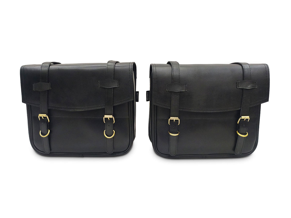For Royal Enfield Classic Reborn 350 Genuine Leather Pannier Bags And Mounting D7