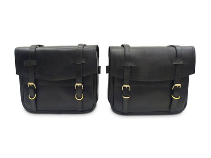 For Royal Enfield Classic Reborn 350 Genuine Leather Pannier Bags And Mounting D7