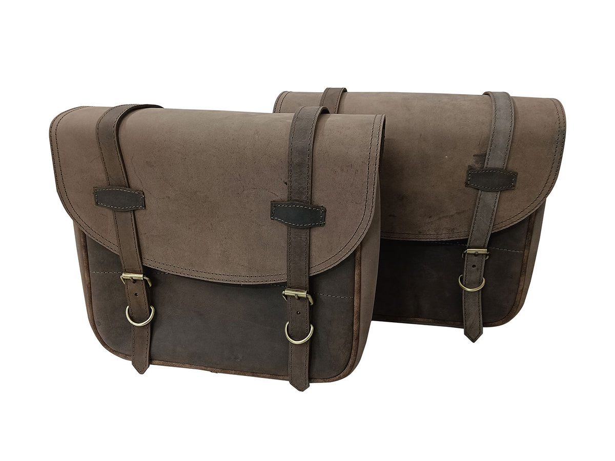 For Royal Enfield Classic Reborn 350 Genuine Leather Pannier Bags And Mounting D11