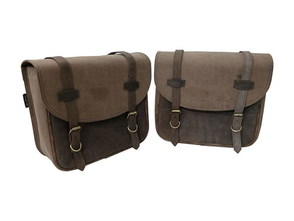 For Royal Enfield Classic Reborn 350 Genuine Leather Pannier Bags And Mounting D11