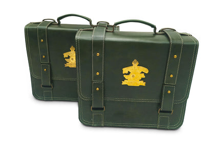 For Royal Enfield Classic Reborn 350 Genuine Leather Pannier Bags And Mounting D12