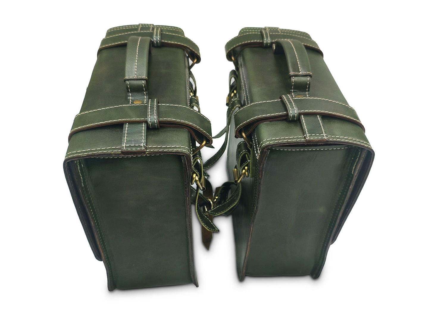 For Royal Enfield Classic Reborn 350 Genuine Leather Pannier Bags And Mounting D12