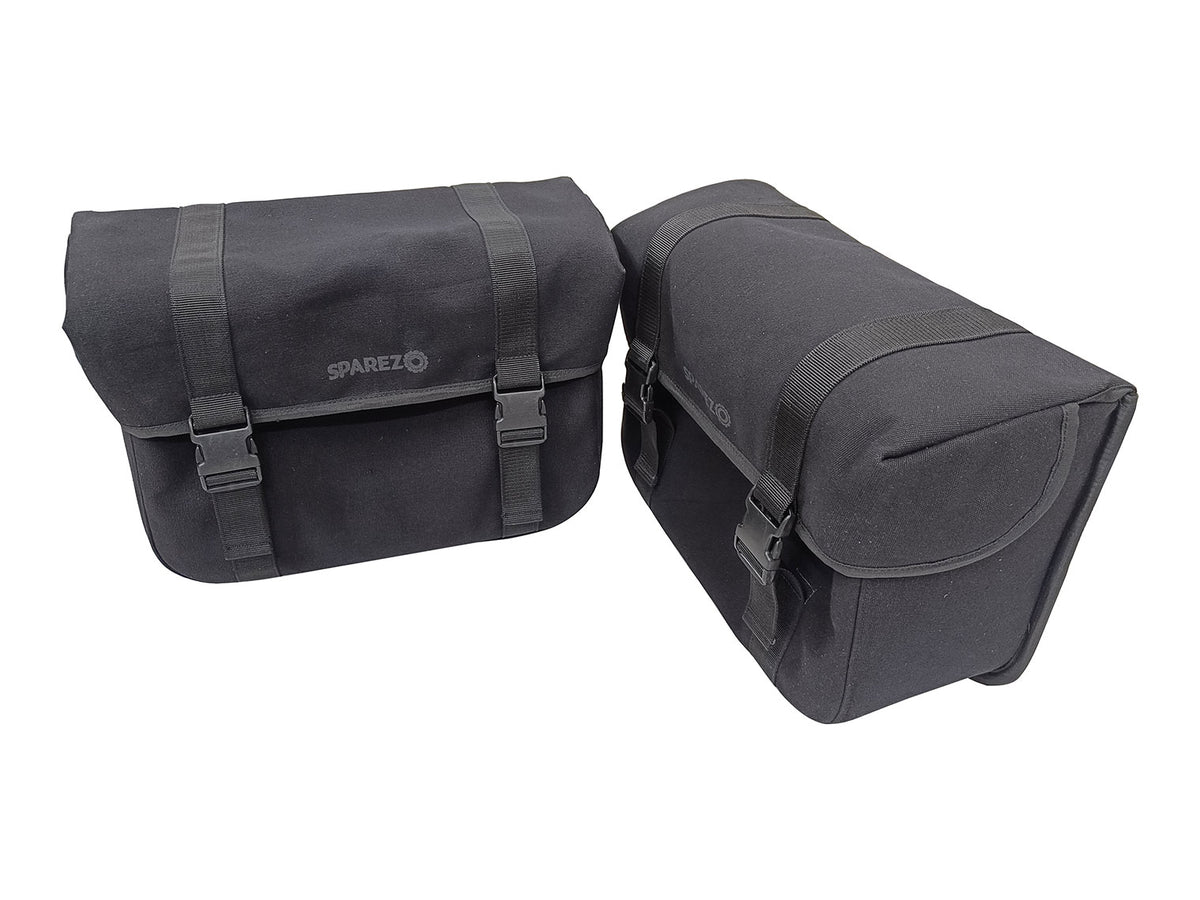 For Royal Enfield Classic Reborn 350 Canvas Pannier Bags And Mounting D14