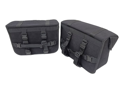 For Royal Enfield Classic Reborn 350 Canvas Pannier Bags And Mounting D14
