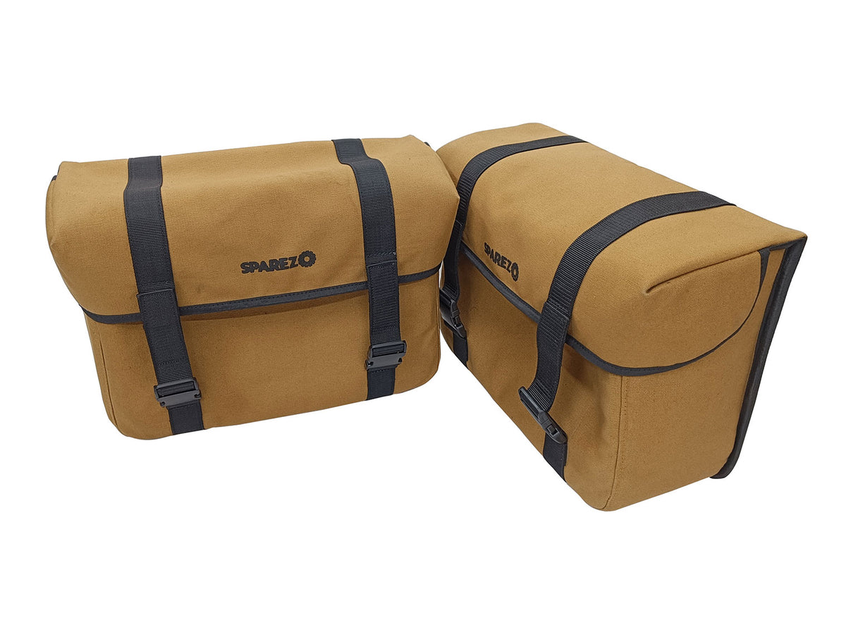 For Royal Enfield Classic Reborn 350 Canvas Pannier Bags And Mounting D15