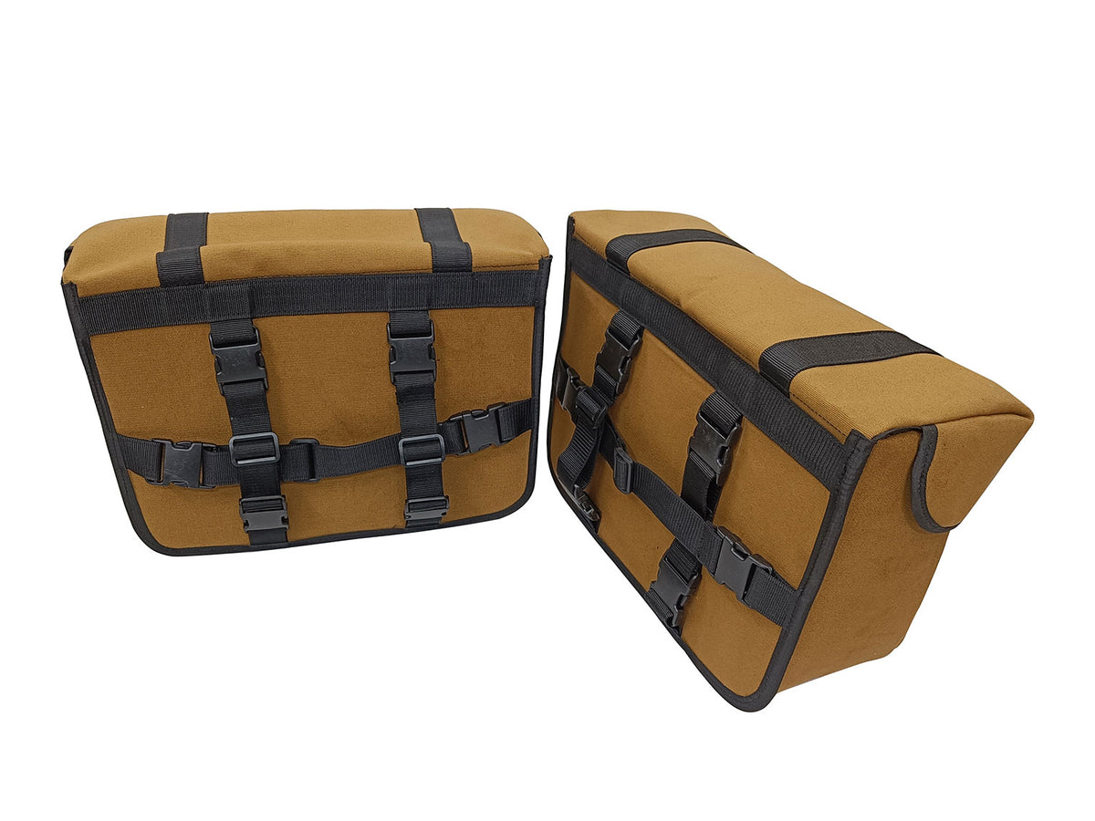 For Royal Enfield Classic Reborn 350 Canvas Pannier Bags And Mounting D15