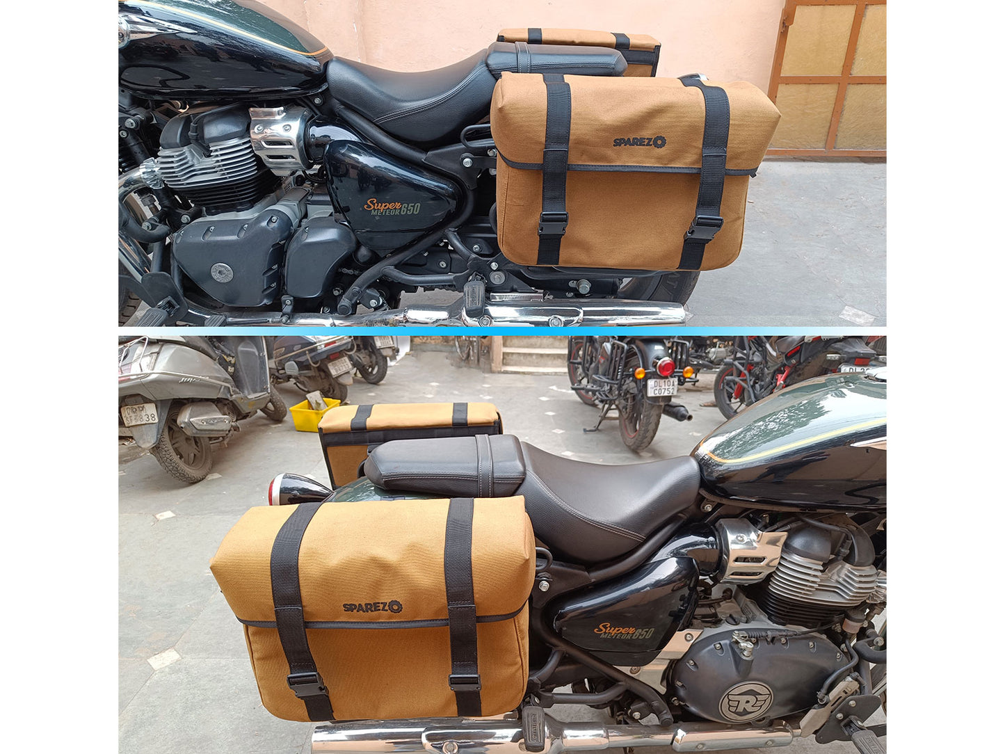 For Royal Enfield Classic Reborn 350 Canvas Pannier Bags And Mounting D15