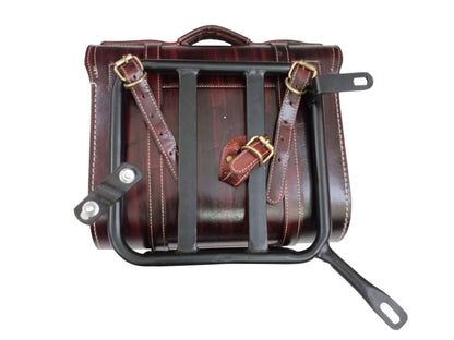 For Royal Enfield Classic Reborn 350 Genuine Leather Pannier Bags And Mounting D17