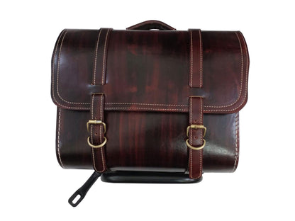 For Royal Enfield Classic Reborn 350 Genuine Leather Pannier Bags And Mounting D17