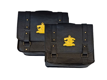 For Royal Enfield Classic Reborn 350 Genuine Leather Pannier Bags And Mounting D18