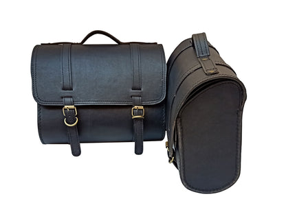 For Royal Enfield Classic Reborn 350 Genuine Leather Pannier Bags And Mounting D19