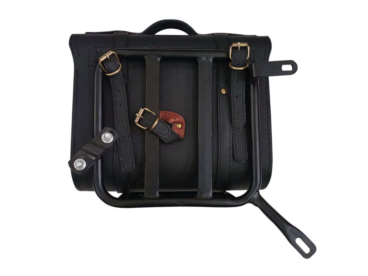 For Royal Enfield Classic Reborn 350 Genuine Leather Pannier Bags And Mounting D19
