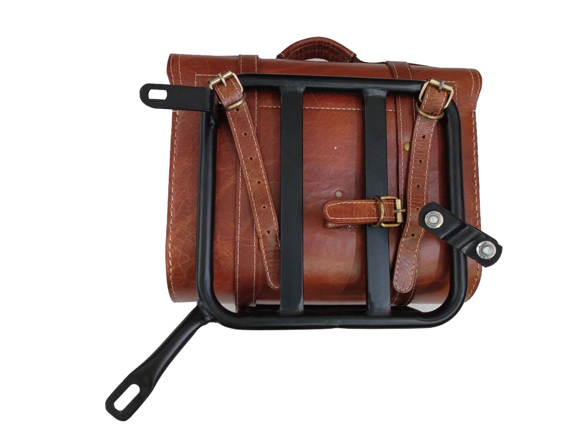 For Royal Enfield Classic Reborn 350 Genuine Leather Pannier Bags And Mounting D20