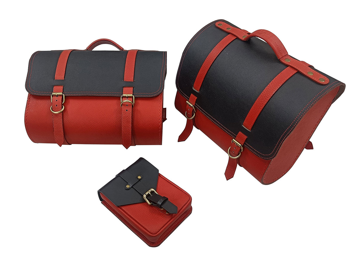 For Royal Enfield Classic Reborn 350 Pannier Bags With Tank Pouch & Mounting D3