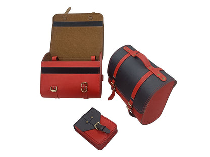 For Royal Enfield Classic Reborn 350 Pannier Bags With Tank Pouch & Mounting D3
