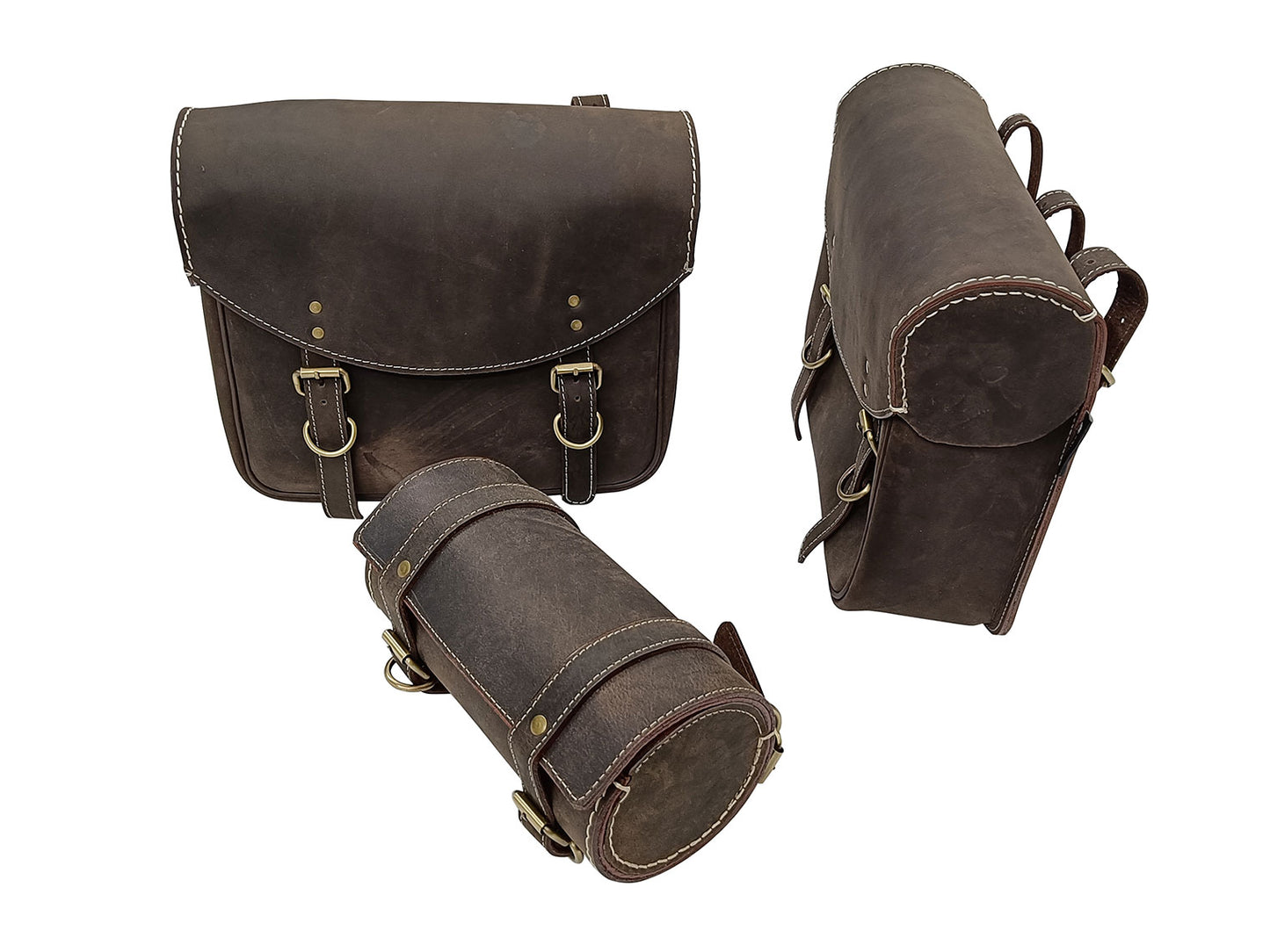 For Royal Enfield Classic Reborn 350 Leather Tool Bag, Pannier Bags & Mounting