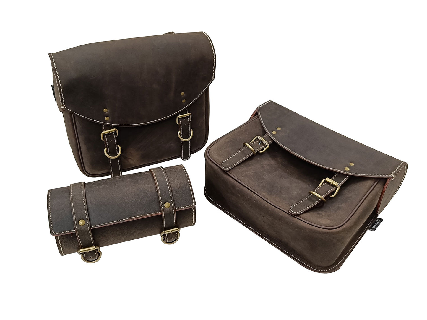 For Royal Enfield Classic Reborn 350 Leather Tool Bag, Pannier Bags & Mounting