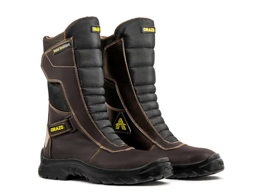 For Royal Enfield Genuine Orazo Ibis Trail Riding Motorcycle Leather Boots Cocoa