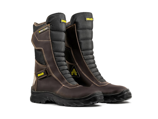 For Royal Enfield Genuine Orazo IBIS Trail Riding Motorcycle Leather Boots Cocoa