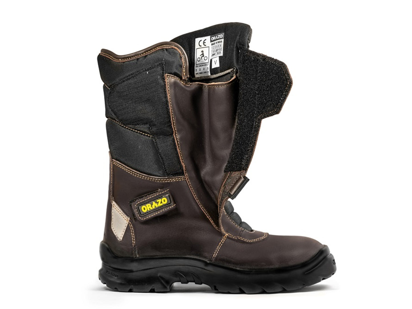 For Royal Enfield Genuine Orazo IBIS Trail Riding Motorcycle Leather Boots Cocoa