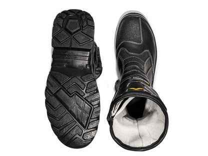 For Royal Enfield Genuine Orazo IBIS Sport Riding Motorcycle Leather Boots Black