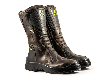 For Royal Enfield Genuine Orazo IBIS Sport Riding Motorcycle Leather Boots Cocoa