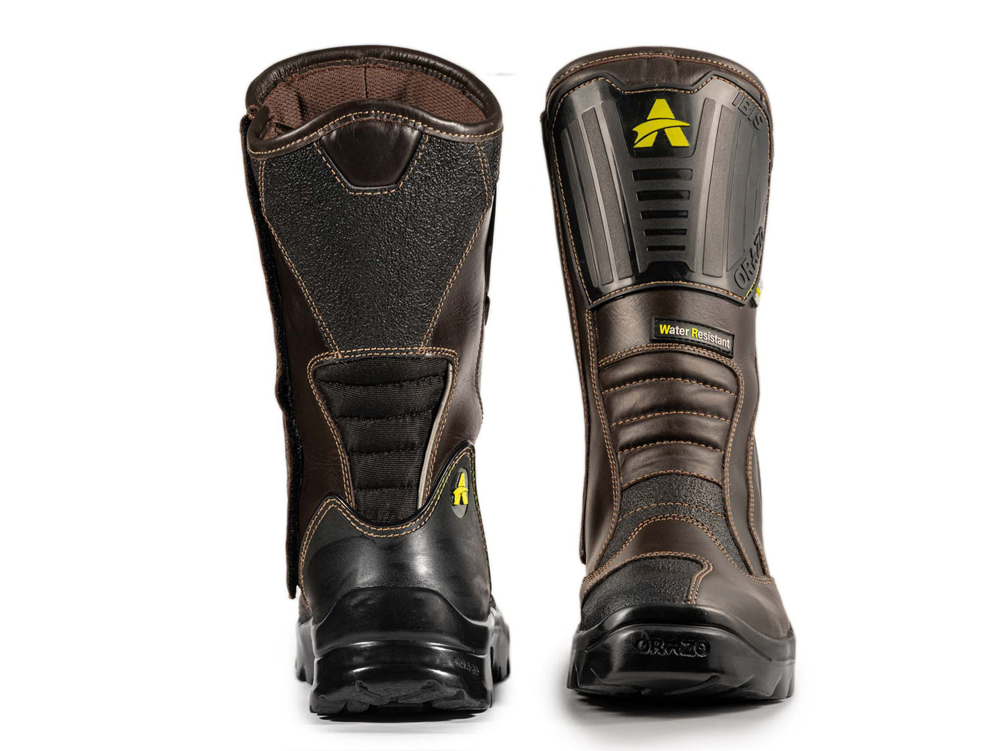 For Royal Enfield Genuine Orazo IBIS Sport Riding Motorcycle Leather Boots Cocoa