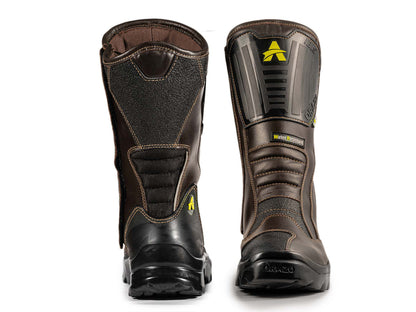 For Royal Enfield Genuine Orazo IBIS Sport Riding Motorcycle Leather Boots Cocoa