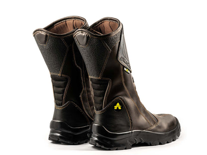 For Royal Enfield Genuine Orazo IBIS Sport Riding Motorcycle Leather Boots Cocoa