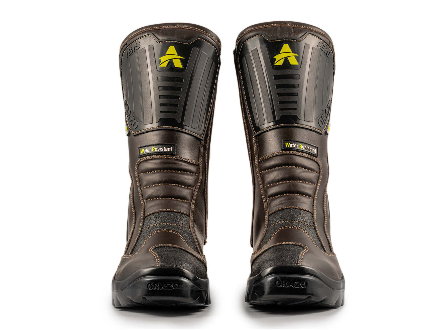 For Royal Enfield Genuine Orazo IBIS Sport Riding Motorcycle Leather Boots Cocoa