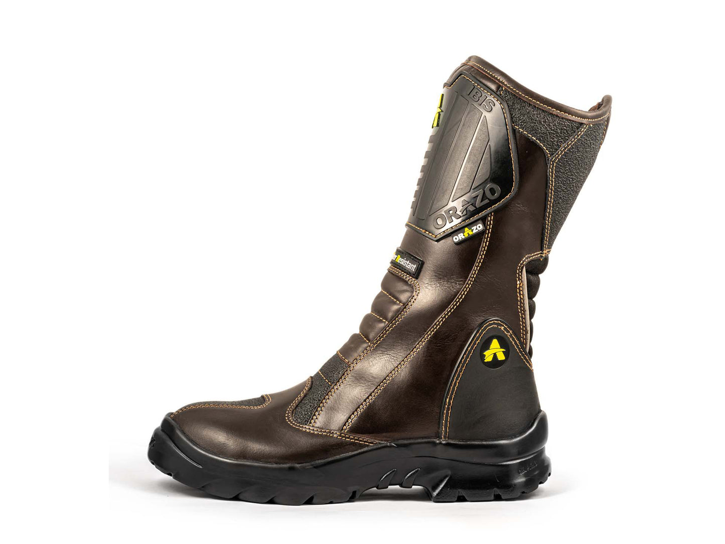 For Royal Enfield Genuine Orazo IBIS Sport Riding Motorcycle Leather Boots Cocoa