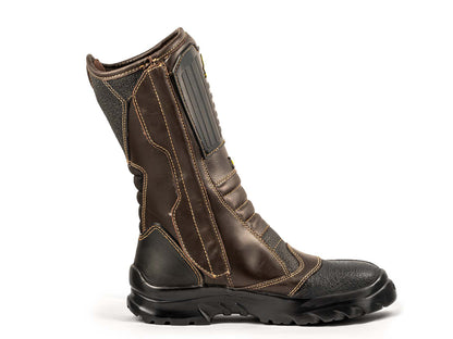 For Royal Enfield Genuine Orazo IBIS Sport Riding Motorcycle Leather Boots Cocoa