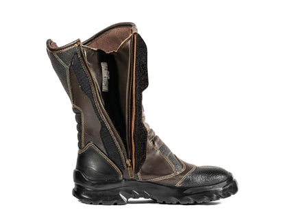 For Royal Enfield Genuine Orazo IBIS Sport Riding Motorcycle Leather Boots Cocoa
