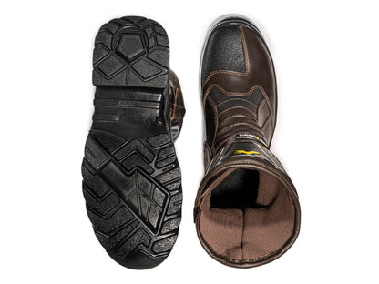 For Royal Enfield Genuine Orazo IBIS Sport Riding Motorcycle Leather Boots Cocoa