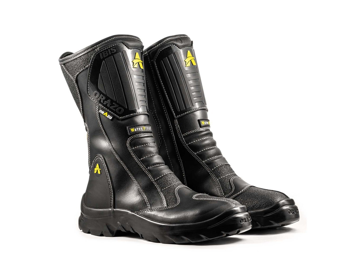 For Royal Enfield Genuine Orazo IBIS Sport Riding Motorcycle Leather Boots Black