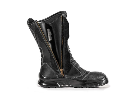 For Royal Enfield Genuine Orazo IBIS Sport Riding Motorcycle Leather Boots Black