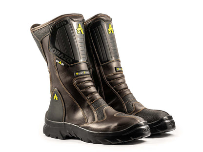 For Royal Enfield Genuine Orazo IBIS Sport Riding Motorcycle Leather Boots Cocoa