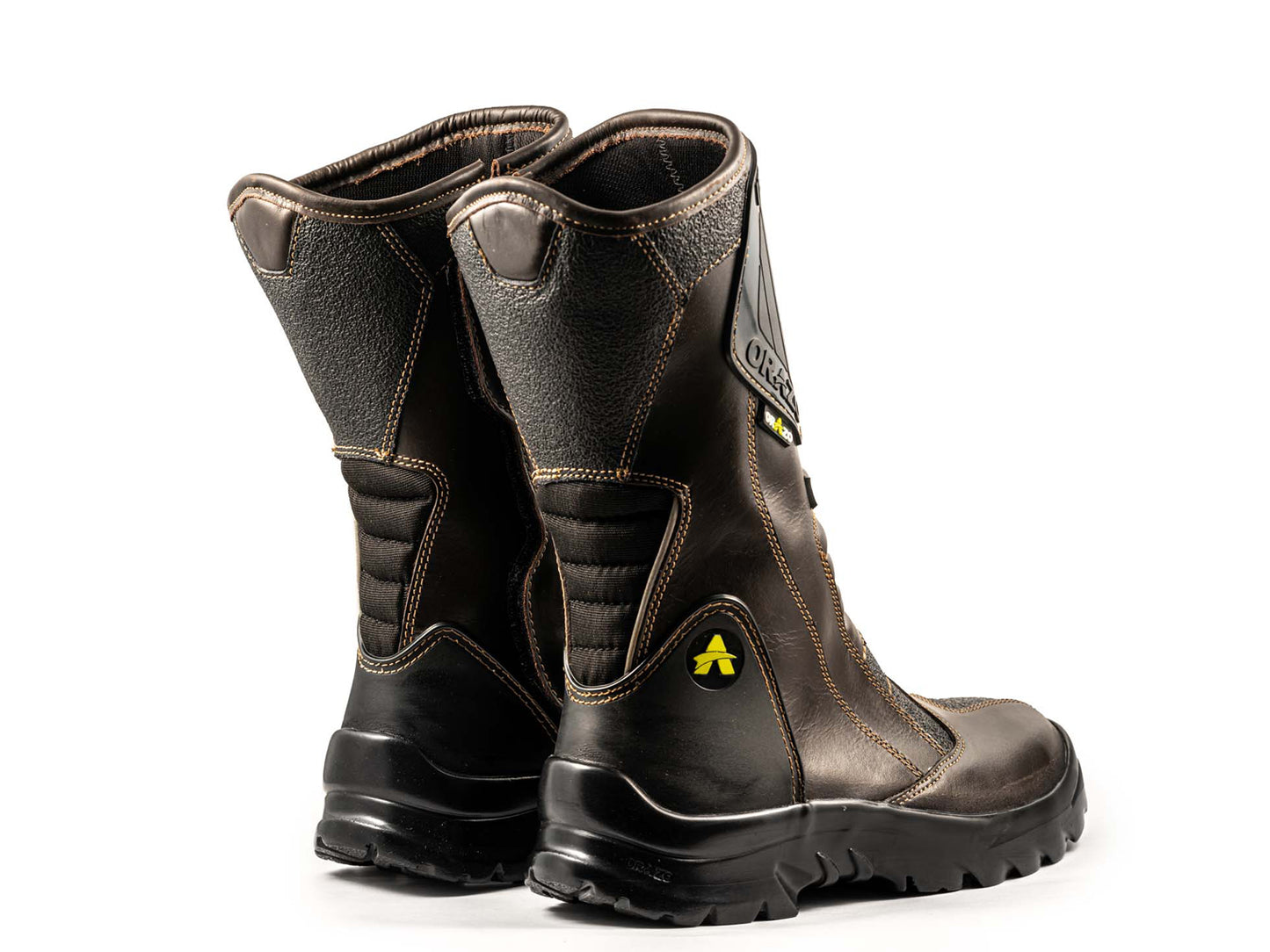 For Royal Enfield Genuine Orazo IBIS Sport Riding Motorcycle Leather Boots Cocoa