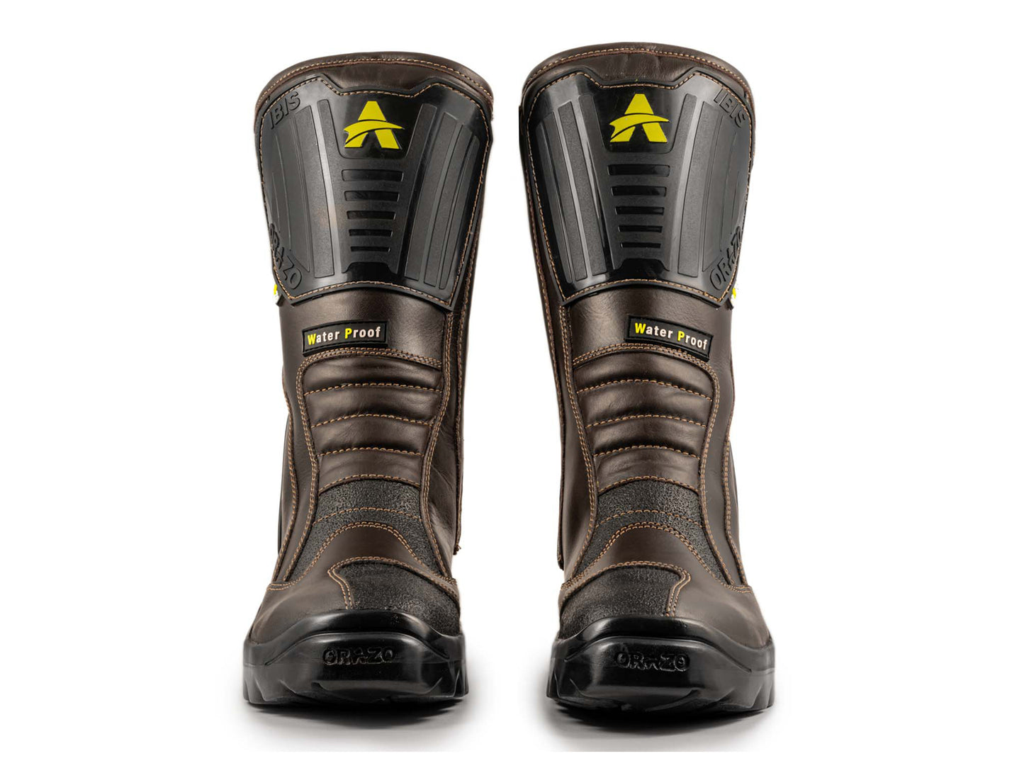 For Royal Enfield Genuine Orazo IBIS Sport Riding Motorcycle Leather Boots Cocoa