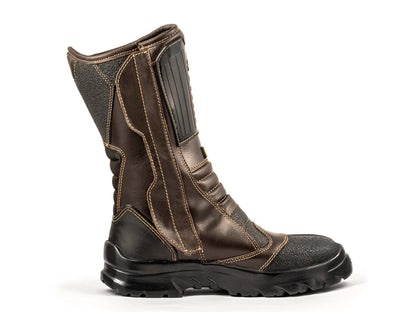 For Royal Enfield Genuine Orazo IBIS Sport Riding Motorcycle Leather Boots Cocoa