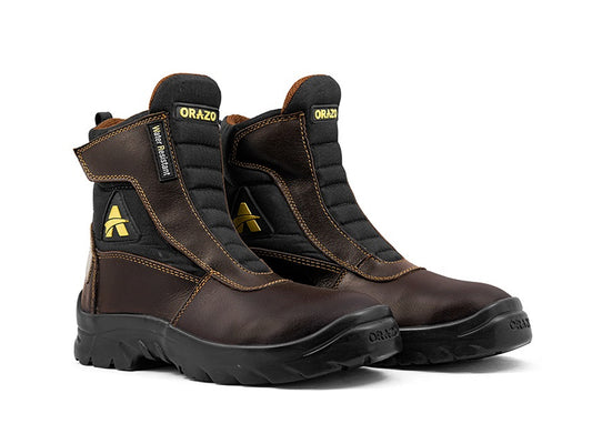 For Royal Enfield Genuine Orazo PICUS Trail Riding Motorcycle Leather Boots Cocoa