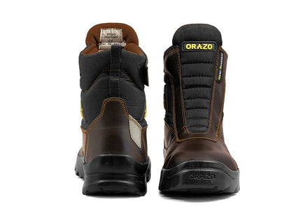 For Royal Enfield Genuine Orazo PICUS Trail Riding Motorcycle Leather Boots Cocoa