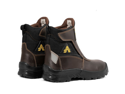 For Royal Enfield Genuine Orazo PICUS Trail Riding Motorcycle Leather Boots Cocoa