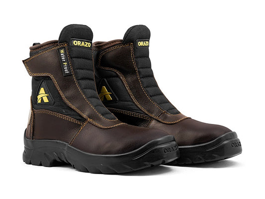 For Royal Enfield Genuine Orazo PICUS Trail Riding Motorcycle Leather Boots Cocoa