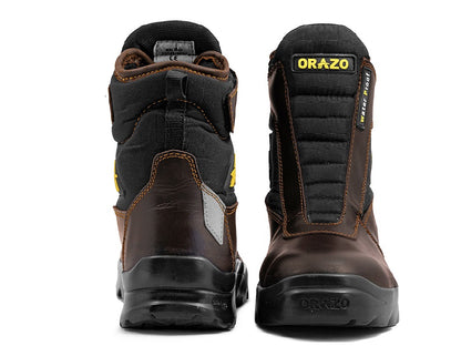 For Royal Enfield Genuine Orazo PICUS Trail Riding Motorcycle Leather Boots Cocoa