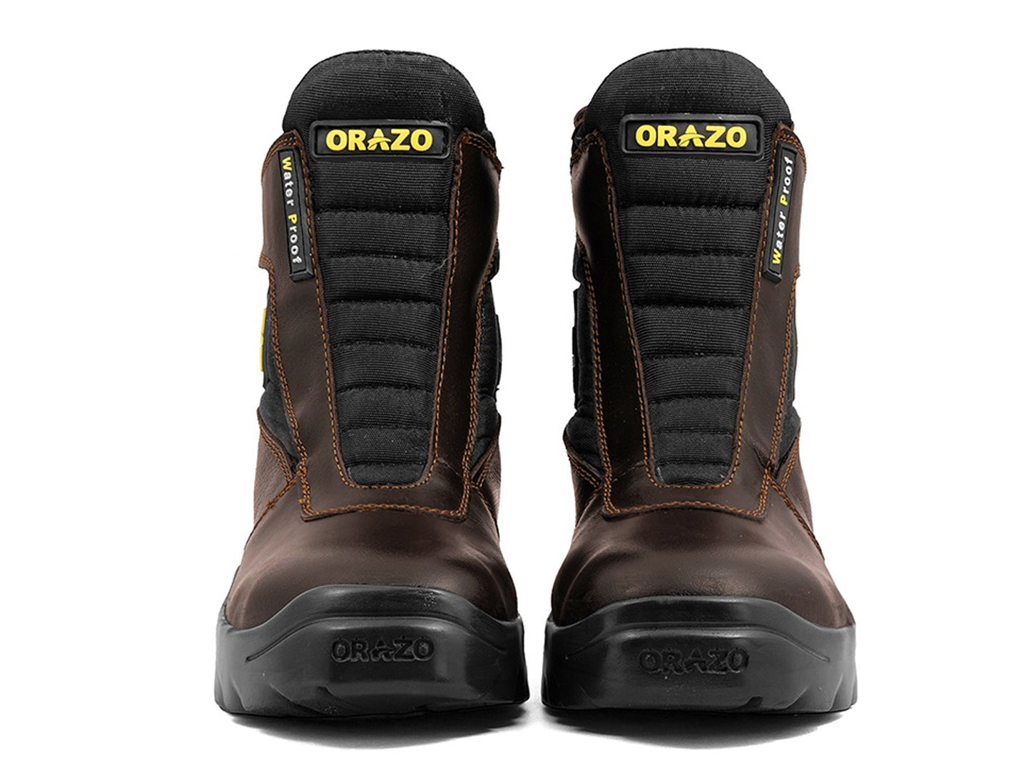 For Royal Enfield Genuine Orazo PICUS Trail Riding Motorcycle Leather Boots Cocoa