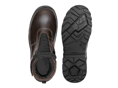 For Royal Enfield Genuine Orazo PICUS Trail Riding Motorcycle Leather Boots Cocoa