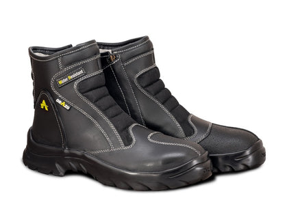 For Royal Enfield Genuine Orazo PICUS Sport Riding Motorcycle Leather Boots Black
