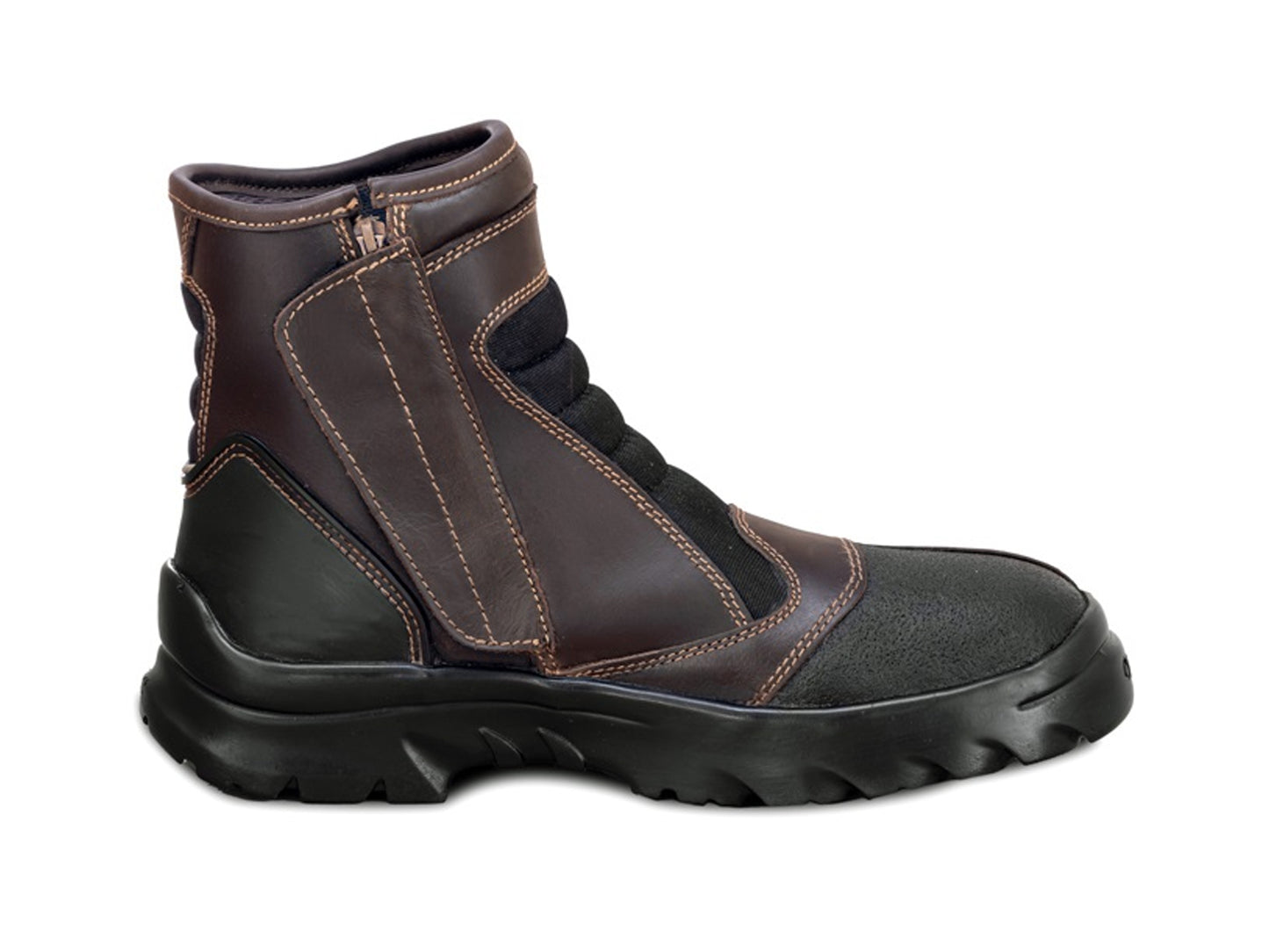 For Royal Enfield Genuine Orazo PICUS Sport Riding Motorcycle Leather Boots Cocoa